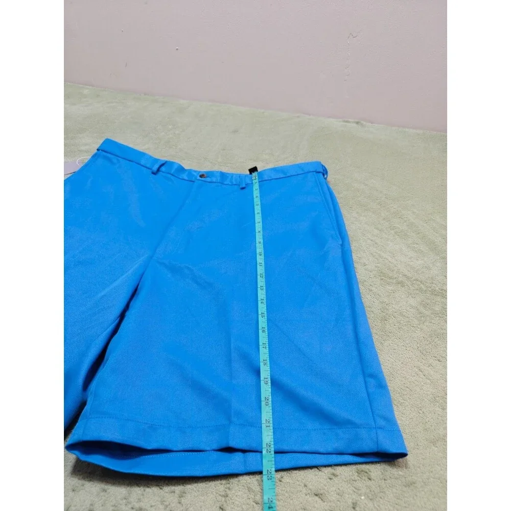 Haggar Cool 18 Mens Golf Shorts Size 42 Blue Performance Moisture Wicking NWT